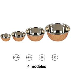 Gamelle inox effet bois
